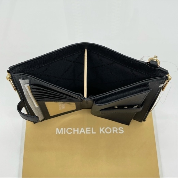 Michael Kors Large Double Zip Wallet Wristlet Leather - Picture 10 of 10